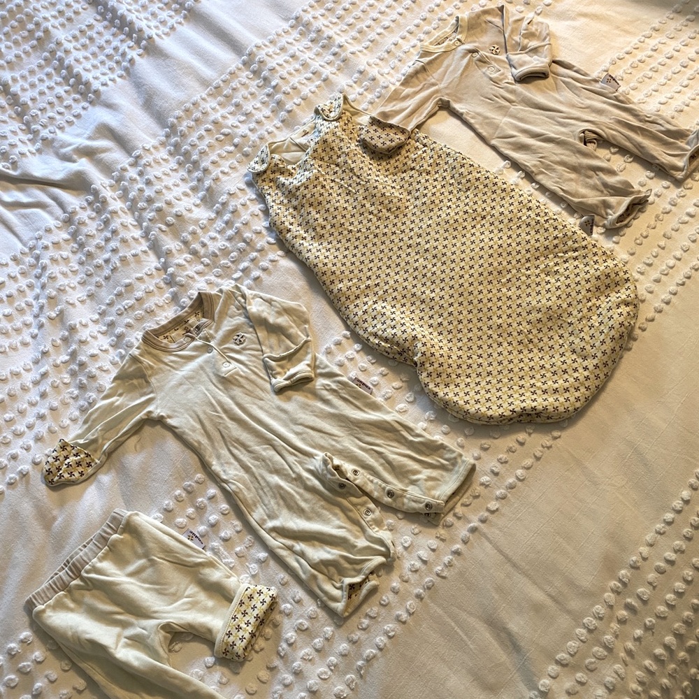 3-6m 100% Pima cotton set, double-sided - LOT